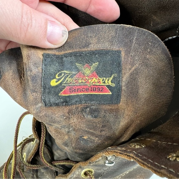 Thorogood Men’s Brown Leather Lace Up Work Boots Size 14 - Picture 7 of 8